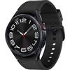 Samsung Galaxy Watch6 Classic - 43 mm - orologio intelligente con cinturino - ecopelle ibrida - nero - misura del cinturino: S/M - display 3,33 cm (1,3")