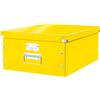 Leitz Click & Store WOW Scatola Archivio Grande, per Riporre e Trasportare Documenti A3 e Oggetti di Grandi Dimensioni, Adatta a Casa e Ufficio, Giallo, 60454016