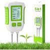 PATEMZON Misuratore del Suolo, 5 in 1 Misuratore PH Terreno Suolo, Misuratore umidità Terreno, Fertilità/PH/umidità/Temperatura/Luce, per Giardinaggio, Igrometro per Piante Agricoltura Esterne