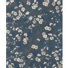 Rasch Tapete 456738 - Carta da parati in tessuto non tessuto con piccoli fiori di ciliegio in bianco e beige, 10,05 m x 0,53 m (lunghezza x larghezza)