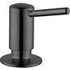 hansgrohe Dispenser di sapone per lavello da bagno e cucina, moderno moderno in cromo nero spazzolato, 04539340
