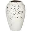 Oairse Vaso in ceramica alto 27cm fatto a mano, stile vintage, in terracotta, vaso da tavolo per decorazione soggiorno, casa, ufficio, vaso per erba della pampa, decorazione rustica antica, colore bianco