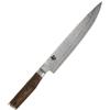 KAI Shun Premier Tim Mälzer coltello da prosciutto giapponese 24 cm lunghezza lama - nucleo VG-MAX 61 HRC, 32 strati di damasco lucidato a specchio - legno Pakka marrone medio - superficie martellata