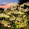 Joycome Luci Solari 2 Pezzi 160 LED Lampioni da Giardino Esterno Solari | Paletti da Giardino IP65 Impermeabile Lampada Solare Terra Luci per Prato Vialetto Scala Paesaggio