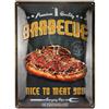 Nostalgic-Art Targhe Vintage, Nice To Meat You - Idea Regalo per Amanti del Barbecue, in Metallo, Design Retro per Decorazione, 30 x 40 cm