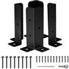 Cokritsm 4PCS Staffe di base regolabili per pali di coperta Fit 1.5x1.5,2x2,2x4,4x4 Post, staffe per pali di recinzione Staffe per pali di coperta Piastra di base per pergola