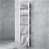 doporro Radiatore da Bagno 160x50cm, Radiatore Piatto Termoarredo da Bagno Riscaldamento Elettrico o da Acqua Calda RHE Portasciugamani in Acciaio, Bianco
