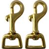aufodara 2 Pz Robusto Moschettoni Girevoli in Ottone per Guinzaglio Cani, Accessori per Borse fai da te, Cinghie dello zaino, Collari per cani, Corda Paracord, Portachiavi, Accessori Hardware (16mm)