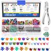 Glarks Set di 491 fermacampioni di carta in metallo, multicolore e forma, con rondelle e perforatore, per lavori artistici e progetti fai da te di scrapbooking