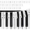 GPXIIZ Adesivi per Tastiere di Pianoforte 88-Tasti, Tedesco C-D-E-F-G-A-H | Rimovibili | Riutilizzabile | Non c'è Bisogno di Adesivi | Con Scatola | Guida alle Note del Pianoforte per Principianti
