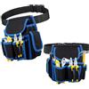 ZOFUN 2 cinture per attrezzi, 23 x 13 x 23 cm, borsa per attrezzi staccabile, a sgancio rapido, in tela spessa, con custodia mobile a 360°, cinture nere e blu per elettricisti e lavoratori