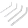 PEUTIER Set di 4 chiavi quadrate 13, 4, 5, 6 mm, set a forma di L in acciaio al cromo vanadio, affidabile chiave angolare per viti forate tascabili