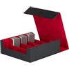 Konix Scatola di stoccaggio a 4 scomparti per deckbox formato 63 x 88 mm - Giochi di carte collezionabili - Compatibile con Magic: The Gathering e Pokémon - Nero