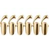 Bamboopack 6 anelli per unghie dorati, lucidi, alla moda, per unghie, anello di apertura, protezione per unghie, decorazione per nail art
