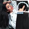 SEGO Extension Biadesivo Capelli Veri Adesive 20 Fasce Biadesive Tape Extensions per Capelli Sottili 30g/Confezione Remy Human Hair 60 cm (30 g) Jet Nero #1
