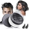 HTRUIYATY Cera per Tintura per Capelli Temporanea, Cera per Capelli Lavabile Formula Botanica, Adatto per la Modellazione di Halloween di Tutti i Giorni e Delle Feste (120g Nero)