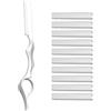 OIXYEY Pettine professionale per schiarire i capelli, rasoio in alluminio, rasoio con 10 lame per schiarire e modellare i capelli, circa 17,5 × 5,7 cm, ergonomico e resistente all'acqua