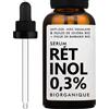 Biorganique Siero Viso Retinol | ANTIetà | Con Olio di fico d'barbarie + Olio di Jojoba Bio, Anti- Rughe/Ridules/Imeprfetions | 30ml | 5 ingredienti essenziali e il gioco è fatto.