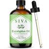 SIVA ORGANICS Siva, olio essenziale di eucalipto, 100% puro, naturale, non diluito, terapeutico, ideale per pelli ringiovanite, cura dei capelli, diffusore, aromaterapia, saponi e candele