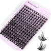 WENDY LASHES Ciuffetti Ciglia Finte D-Curl Style LC02 Soft Cluster lashes | Extension Ciglia Individuali Naturali Riusabile DIY Lash Extension a Casa 10-18mm Mixed