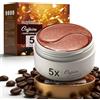 Haoutdory Maschera Occhi Idrogel 80 Patch,Patch Occhi Anti-Occhiaie e Anti-Borse alla Caffeina,con Collagene e Acido Ialuronico,Trattamento Contorno Occhi Idratante,Rassodante e Levigante per Uomo e Donna