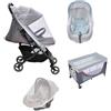 Vicloon Zanzariera Passeggino Universale, Zanzariera Passeggino per Carrozzina, Seggiolino Auto, Culla, Protezione Contro Zanzare, Vespe e Altri Tipi di Insetti per Neonati, Bambini (Bianco)