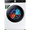 Samsung Lavatrice AI Control WW10FG6U34LK/U3, 10 Kg, AI Energy Mode, AI Ecobubble, Carica Frontale, Corpo: Bianco, Oblò e Display: Nero, 60l x 85h x 55p cm