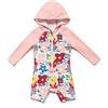 BONVERANO Costume Intero Resistente alle Maniche a 3/4 per Neonate Protezione UV 50+(Rosso-Strisce,18-24mesi)…