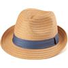 LADYBRO Cappello in paglia da uomo, cappello estivo in paglia Fedoras, cappello da sole, da viaggio, spiaggia, panama, 007 Cachi, M/L
