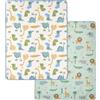 PERLETTI Traversine Letto Bambino Neonato Impermeabili Pacco Doppio - Traversa Salvaletto Telo Lavabile Resistente - Traverse Bambini Riutilizzabili Morbide (Set Azzurro + Verde, 70x90 cm)
