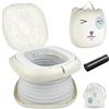 Chiluxendo Vasino Portatile per Bambini da Viaggio con Borsa di Riserva Usa e Getta, Vasetto per Bambini WC, Foldable Toilette Pieghevole da Viaggio per Campeggio o Uso Domestico(Grigio)