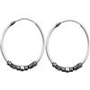 ENTREPLATA Orecchini a cerchio in argento sterling 925 unisex per uomo donna ragazza ragazzo orecchini etnici anelli tribali modello 2 bali 25 mm.