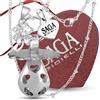 SAGA GIOIELLI® COLLANA CHIAMA ANGELI GRAVIDANZA BOLA MESSICANA CIUCCIO QUADRIFOGLIO CRISTALLI