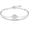 Swarovski Bracciale rigido Meteora, Bianco, Placcato rodio