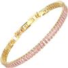 Bracciale tennis oro giallo zaffiri arcobaleno 3,38ct