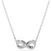 Swarovski Pendente Hyperbola, Pavé, Infinito, Bianco, Placcato rodio