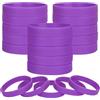 LVNRIDS Braccialetti in silicone 100 pezzi Viola, 20.2 cm Braccialetti Elastici in Gomma per Feste Eventi Sportive, Riutilizzabile Braccialetto Colorati per Uomo Donna