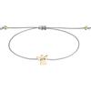 StarAppeal Braccialetto dell'amicizia con angelo custode, con perle in argento e oro, misura regolabile, per donne e ragazze, fatto a mano