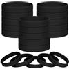 LVNRIDS Braccialetti in silicone 100 pezzi Nero, 20.2 cm Braccialetti Elastici in Gomma per Feste Eventi Sportive, Riutilizzabile Braccialetto Colorati per Uomo Donna