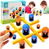 xinrongda Tic Tac Toe - Gioco a scacchiera per 2 giocatori, Big Eat Small Game Genitori Interazione per bambini, giochi di famiglia, decorazione per la casa per feste di Natale per bambini adulti