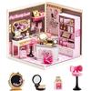Rolife Super Creator Modellismo Casa in Miniatura da Costruire Kit di Modellini Fai da te Per Adulti Kit di Costruzione Scatola Espositiva Impilabile Senza Colla (Pink Beauty Secret)