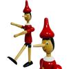 Generico Pinocchiio in Legno Massello cm 30 Snodabile Marionetta di Legna con Articolazioni Burattino delle Fiabe in Legno Dipinto Altezza 30cm con Gambe Braccia e Testa Mobili Snodabile Snodato (A)