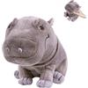 RLOMUTE 11.8 Ippopotama Scorregione Seduto Giocattolo Peluche Carino Morbido Suoni divertenti di scorregge Regalo Scherzo per Amici Colleghi Bambini (Grigio Seduto)