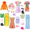 Miunana 21 Pezzi Per 30 CM 11,5 Pollici Bambole: Tuta Con Cappuccio + 2 Abiti + Maglione + 2 Vestiti Alla Moda + 2 Gonne + 2 Pantaloni + 6 PCS Scarpe + 6 Accessori