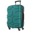 HAUPTSTADTKOFFER - X-Kölln - Valigia per bagaglio a mano con estensione 43 - 50 litri, 55 cm, trolley rigido da viaggio, TSA, 4 ruote doppie, verde acqua
