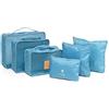 InnovaGoods - Set 6 Sacchetti Organizer Valigia, Viaggio Ordinato, Elegante, Pratico, Versatile, Blu, Poliestere