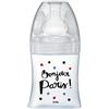 Dodie, Biberon Anticolica Sensation+, in Vetro, Parigi, 150 ml, da 0 a 6 Anni, Tettarella Piatta, Flusso Lento
