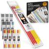 Nicpro 60 pezzi ricarica mina per falegname 2,8 mm, mina per matita da falegname, mina resistente alla rottura da HB per matita da costruzione (nero, rosso, giallo, verde, blu, bianco)