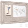 Lifewit Bacheca in feltro decorativa pieghevole e adesiva, 57 x 37,5 cm, alternativa al sughero, ideale per appunti e per l'esposizione murale in ufficio, 20 puntine incluse, Cammello Scuro