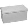 DRW Pouf pieghevole con contenitore in poliestere bianco peluche 38 x 38 x 77 cm
